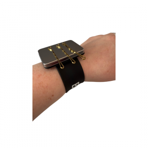 Slap band pin/grip holder
